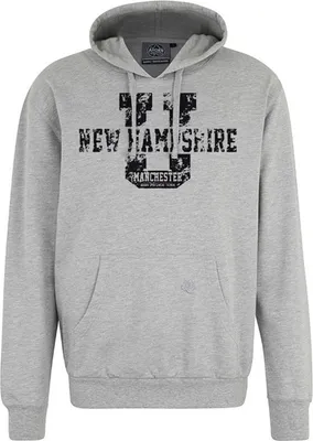 Produktbild von Übergrößen Kapuzen-Sweatshirt AHORN SPORTS New Hampshire schwarz Graumeliert 8XL