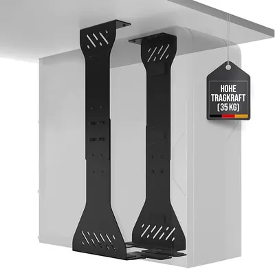 Imagen del producto de Soporte para ordenador bajo el escritorio – Capacidad de carga de 35 kg, ajustable ()