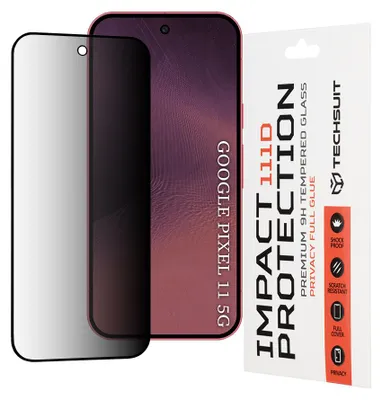 Zdjęcie produktu dla Techsuit 111D Privacy folia zapewniająca Google Pixel 11 Pixel 11 - czarna