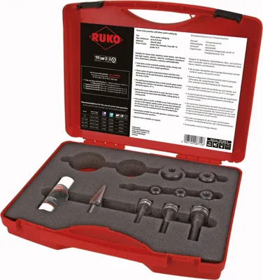 Produktbild von Ruko Schraublochstanzen-Satz 3 K im Kunststoffkoffer
