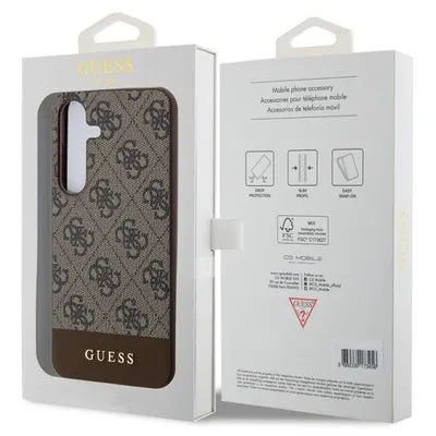 Obrázek produktu pro Pouzdro Guess 4G Metal Gold Logo Pro Samsung Galaxy S24 - Hnědé