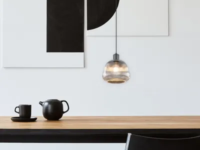Produktbild von Kleine LED Pendelleuchte einflammig Küchenlampe hängend über Esstisch, Ø22cm