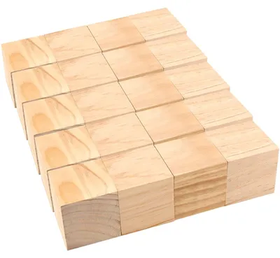 Immagine prodotto di Cubetti di legno, 5 x 5 cm, confezione da 20 pezzi, ideali per lavori manuali e creativi