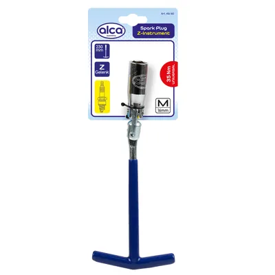 Produktbild von alca® Zündkerzenschlüssel 16 mm mit T-Griff Z-Gelenk Universal Zündkerzenentferner Zündkerzensteckschlüssel Werkzeug für Auto und Motorrad