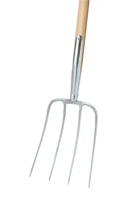 Produktbild von Idealspaten Pinonier-Dunggabel 4 silberne Zinken, 135 cm; 256576