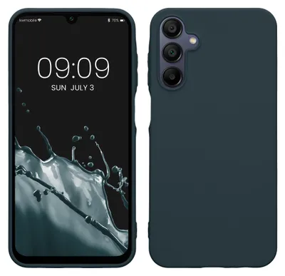 Produktbild von kwmobile Handyhülle für Samsung Galaxy A15 5G Hülle - TPU Case - Kabelloses Laden - Schutzhülle Cover in Dunkler Schiefer