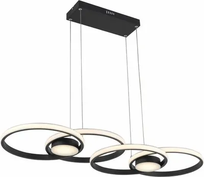 Zdjęcie produktu dla Lampa wisząca LED Audia czarna 48W Odcienie bieli 3840lm metal wym:110x84x29cm IP20 Reality