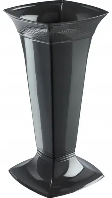 Produktbild von Grabvase - Blumenvase für Grabstein - Höhe 39 cm - Grau