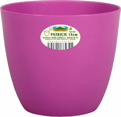 Image de Cache pot PATRICIE plastique violet et rose d13x12cm