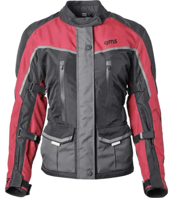Produktbild von GMS Twister Neo wasserdichte Damen Motorrad Textiljacke, schwarz/rot, 3XL