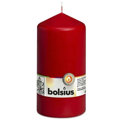Zdjęcie produktu dla Świeca filarowa Bolsius czerwona 150/78mm