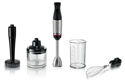 Produktbild von Bosch Serie 6 MSM6M623, Handmixer, Schwarz, Edelstahl, Schlagen, Mixen, 1,4 m, 0,5 l, 1000 W
