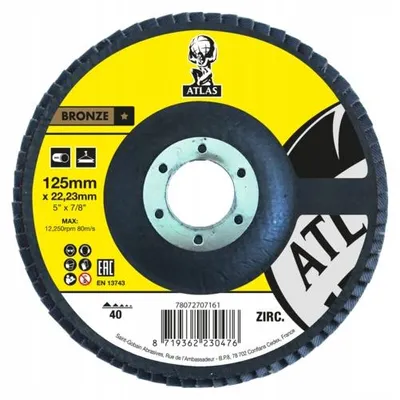 Zdjęcie produktu dla LAMELKI CYRKONOWE NORTON ATLAS gr.80 125mm stal