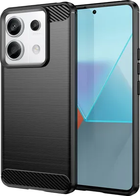 Produktbild von Hülle für Xiaomi Redmi Note 13 Pro Carbon-Faser Weich TPU Silikon Stoßfest Handyhülle Schwarz