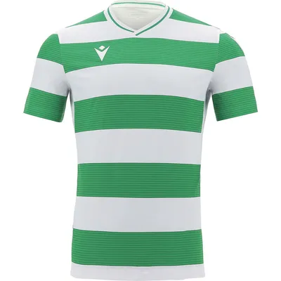 Image de Maillot Macron Alcyon à manches courtes pour enfants - Blanc / Vert