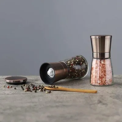 Produktbild von Famanu Salz- und Pfeffermühlen Set mit Keramikkern - Einstellbare Grobheit
