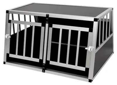 Produktbild von Hundetransportbox mit Doppeltür 89 x 69 x 50 cm
