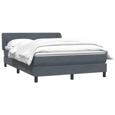 Immagine prodotto di vidaXL Letto a molle con materasso grigio scuro 160x210 cm in velluto