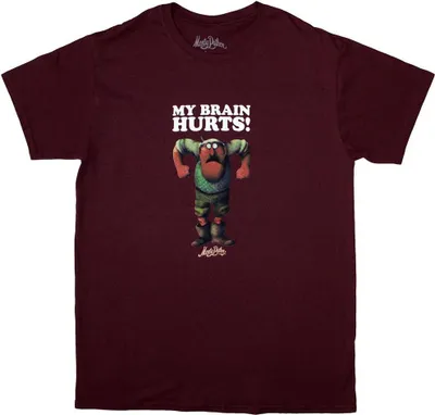 Immagine prodotto di Monty Python - Maglietta "My Brain Hurts" per uomo/donna unisex RO12565 (L) (rosso bordeaux)