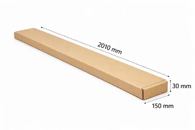 Produktbild von Kartonverpackung, Klappkarton, Schmaler, Langer Karton, 2010 x 150 x 30 mm