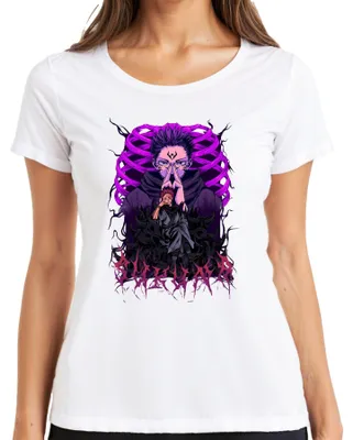 Produktbild von Sukuna Itadori Jujutsu Kaisen Anime Fluchkönig Otaku Geschenk Damen T-Shirt, Weiß, M