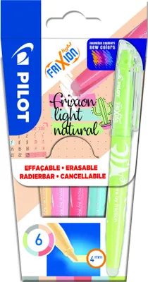 Produktbild von PILOT Textmarker FRIXION light Natural 6er Etui