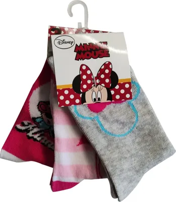 Produktbild von Disney Minnie Mouse Socken, Strümpfe Mode für Kinder Rosa, Pink, Grau, Gr.31/34