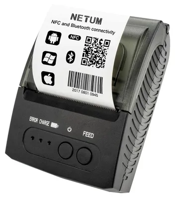 Productafbeelding van Bluetooth-bonprinter, draagbare 58 mm mini thermische pos-printer zonder draagtas