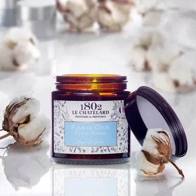 Image de Le Chatelard, Bougie parfumée Le Chatelard en pot "Fleurs de coton