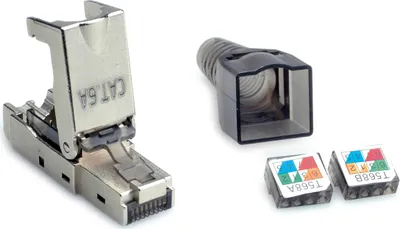 Produktbild von VALUE feldkonfektionierbarer RJ-45 Stecker Cat.6A (Class EA), STP