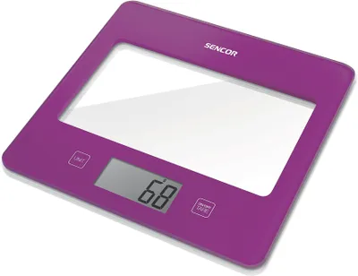 Produktbild von SENCOR SKS 5035VT Kuchyňská váh, tvrzené bezpečnostní sklo (4 mm), váživost do 5 kg, funkce nulování hmotnosti nádoby (Tara), funkce postupného dovažování
