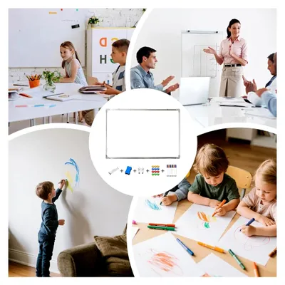 Produktbild von Magnetische Trockenlöschtafel für Wandmontage | Schreibtafel für Büro, Zuhause, Schule und Klassenzimmer