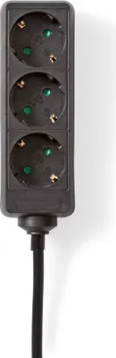 Produktbild von Nedis Steckdosenleiste - Schutzkontakt / Typ F (CEE 7/7) - 3-Wege - 5.00 m - 3680 W - 16 A - Schwarz