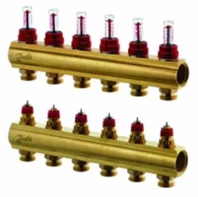 Produktbild von DANFOSS FBH-Verteiler FHF-F 6 Kreise mit Durchflussanzeige