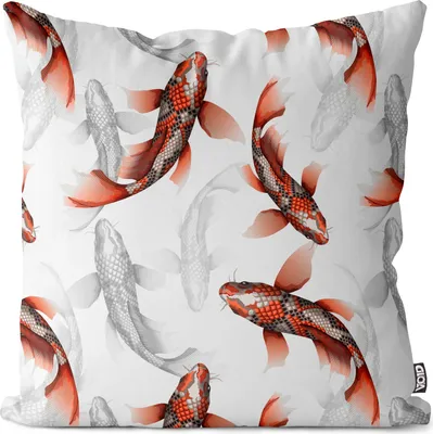 Produktbild von VOID Koi Karpfen Teich Kissenbezug Kissenhülle Sofakissen Kissen Deko Outdoor-Kissen Dekokissen