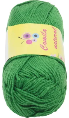 Image de Fil CAMILA, couleur naturelle - 50 g, 125 m - Vert