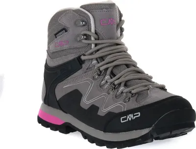 A single hiking boot is shown against a white background.