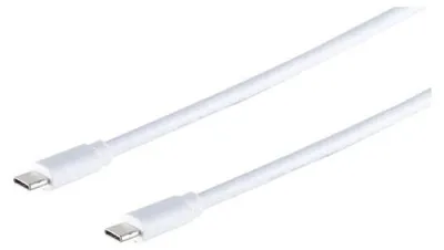 Produktbild von 1m USB-C 3.1 Gen.2 SuperSpeed Daten- Anschluß- Schnelllade Kabel weiß