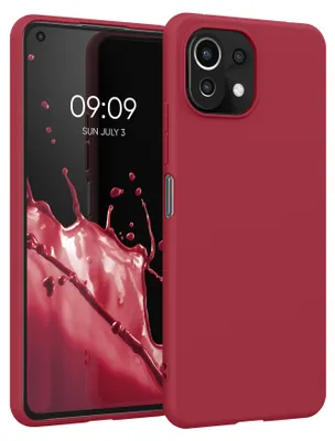 Produktbild von kwmobile Handyhülle für Xiaomi 11 Lite (5G) NE / Mi 11 Lite (5G) Hülle - TPU Case - Kabelloses Laden - Schutzhülle Cover in Sweet Cherry
