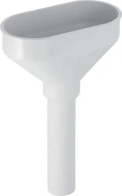 Produktbild von Geberit Trichter oval für mehrere Anschluesse d40mm, ohne Rand, weiss, PP, 1 Stk.