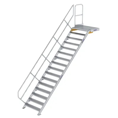 Zdjęcie produktu dla Schody aluminiowe z platformą 45° 300476
