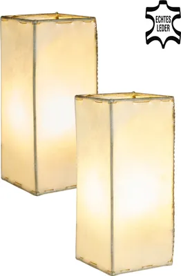 Produktbild von 2er Set Nachttischlampe Tischlampe Lampe Janka natur