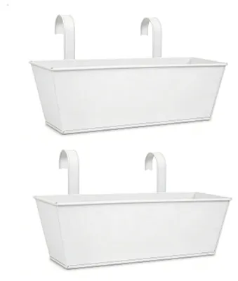Produktbild von Set aus 2 Metall-Hängeampeln für den Außenbereich
