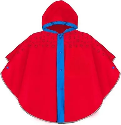 Productafbeelding van Famanu kinderregenponcho, waterafstotend, reflecterend, met capuchon - voor jongens