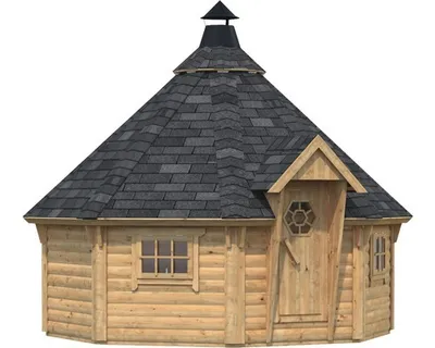 Produktbild von Grillkota Palmako Eva 11,4 m² inkl. Fußboden 419 x 419 cm tauchgrundiert braun
