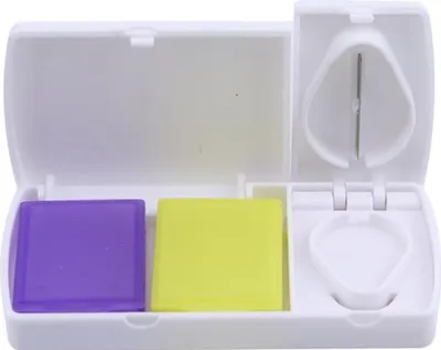 Zdjęcie produktu dla EWANTO Rozdzielacz do tabletek Praktyczny 2 w 1 Rozdzielacz do tabletek Organizer na tabletki lekarskie Biały TB-07
