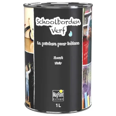 Productafbeelding van MagPaint Schoolbordverf Zwart 1 L – krijtbordverf voor muur, hout en metaal