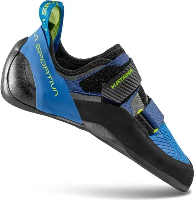 Kletterschuh Katana von La Sportiva; blau-schwarz mit Klettverschluss; ideal für Kletterer.