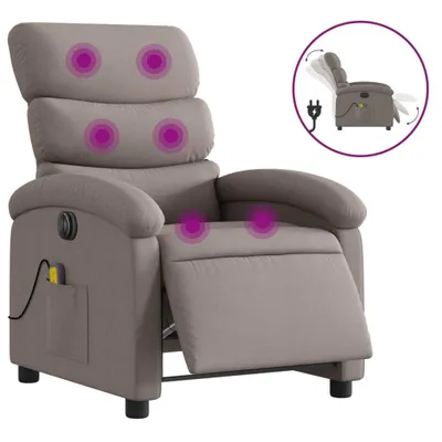 Obrázok produktu pre masážne kreslo vidaXL Electric Taupe Fabric