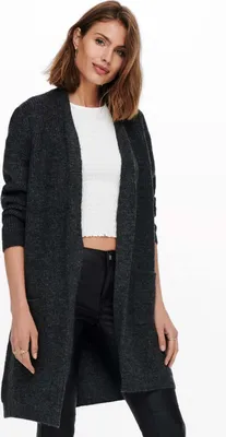 Produktbild von ONLY Damen Lange Strickjacke ONLJADE Cardigan Casual Mantel Gerippt | XS